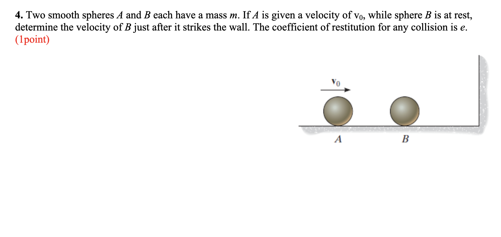 Solved 4. Two Smooth Spheres A And B Each Have A Mass M. If | Chegg.com