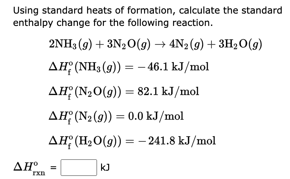 Solved The standard heat of formation for BaO(s) is −554