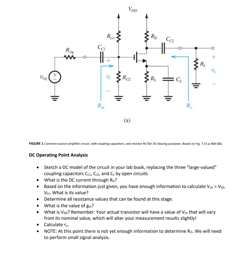 AC Analysis . . Sketch a small-signal model of the | Chegg.com