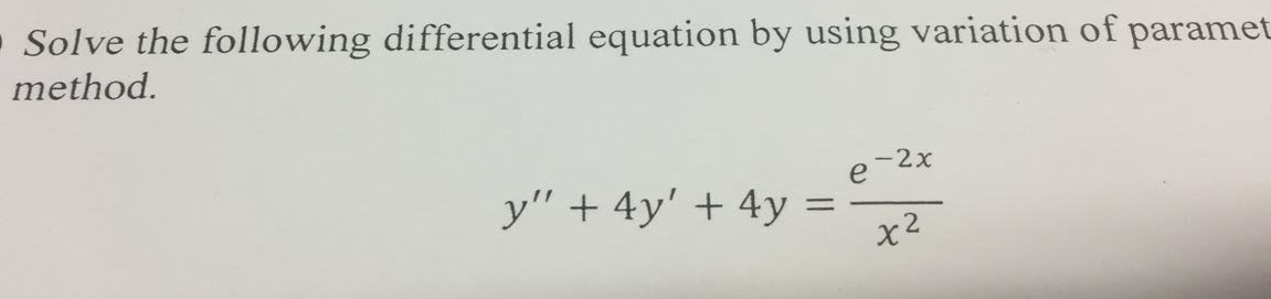 Solved Solve the following differential equation by using | Chegg.com
