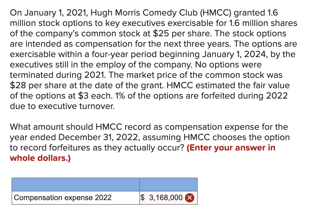 Solved On January 1, 2021, Hugh Morris Comedy Club (HMCC)