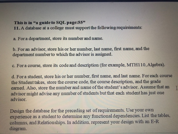 Solved Question 4. (A Guide to SQL Textbook, page 55, Review | Chegg.com