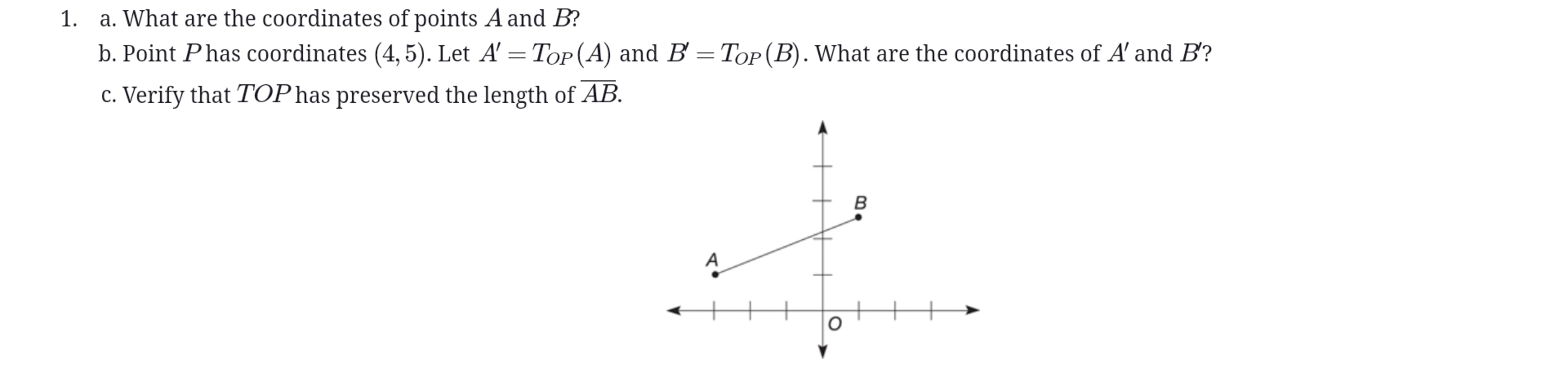 Solved a. ﻿What are the coordinates of ﻿points A and B ?b. | Chegg.com