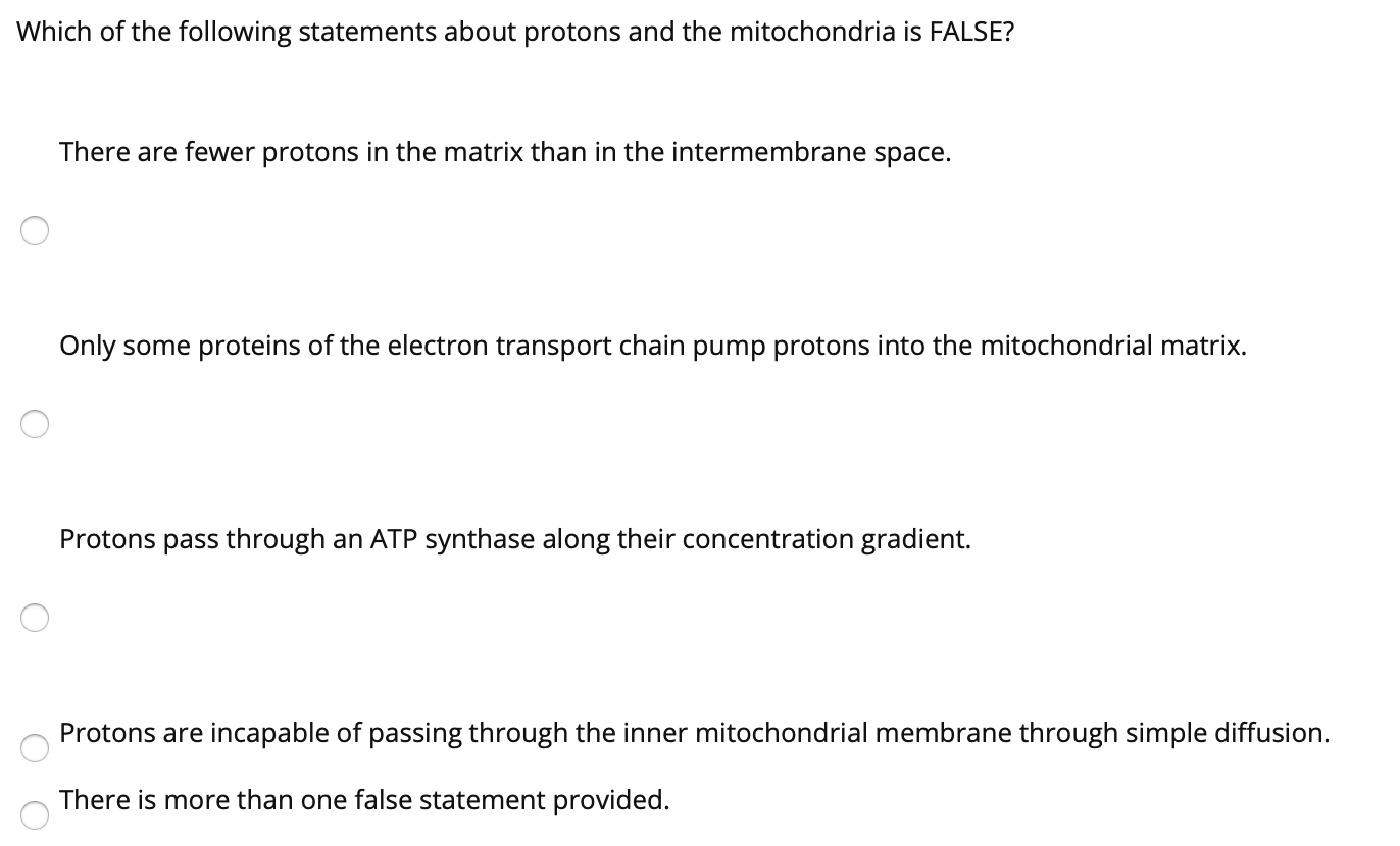 Which Of The Following Statements About Protons Are False