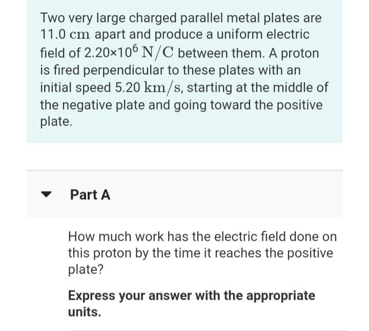 Solved Two very large charged parallel metal plates are 11.0 | Chegg.com
