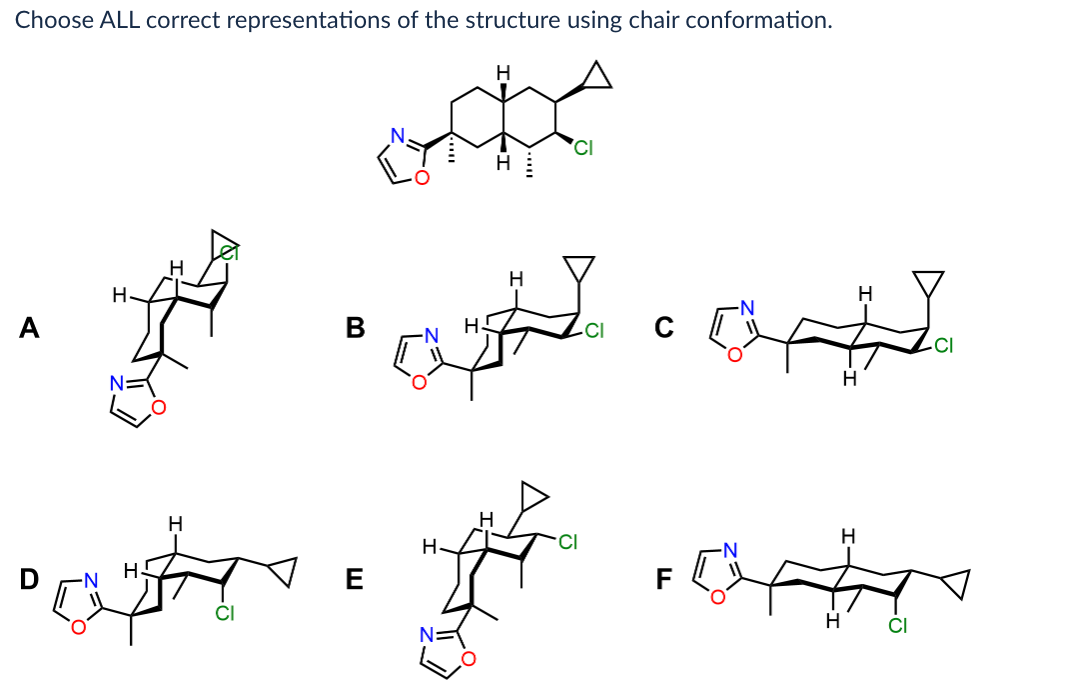 Solved Choose the correct representation of the structure | Chegg.com