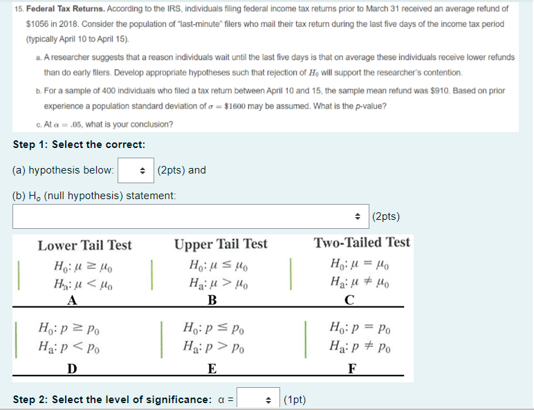 solved-15-federal-tax-returns-according-to-the-irs-chegg