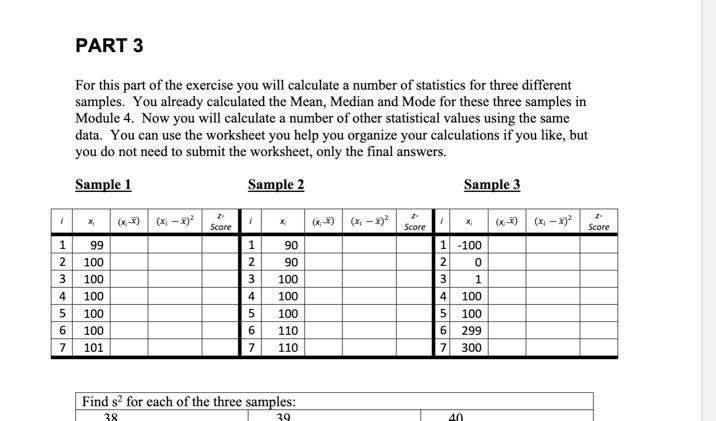 Solved D Question 70 1 pts 70. Find the Range for Sample 3 D | Chegg.com