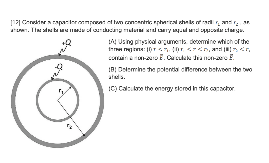 Solved [12] Consider A Capacitor Composed Of Two Concentric | Chegg.com