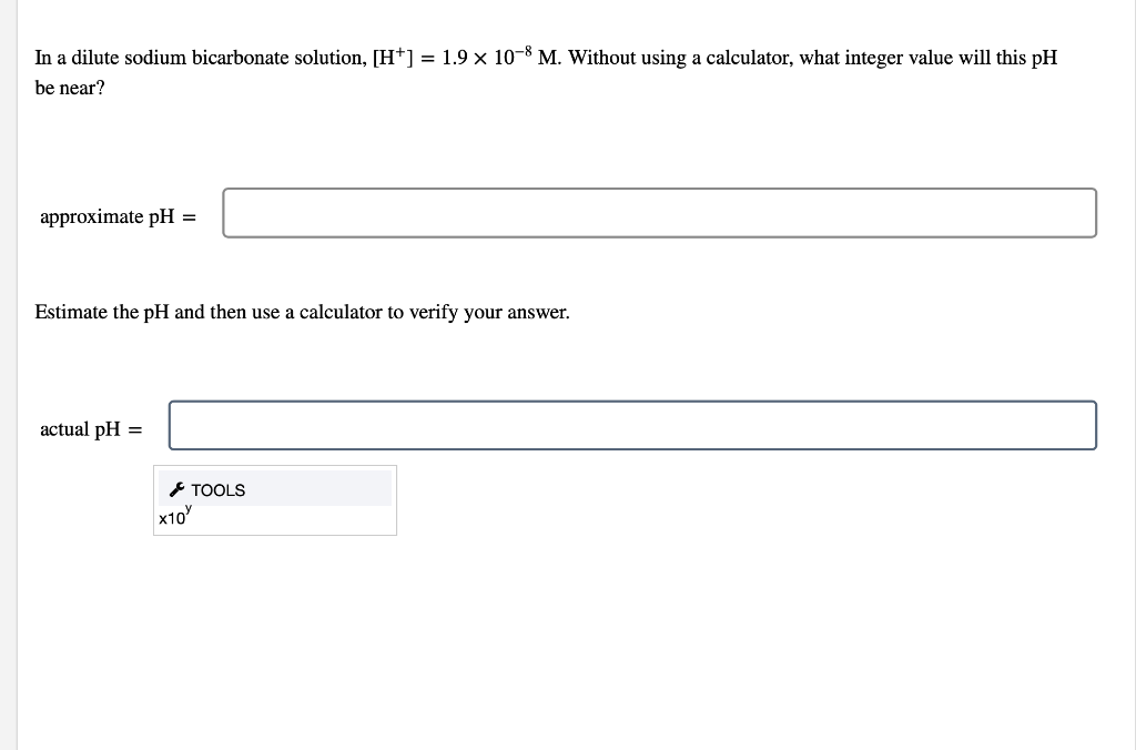 Solved In a dilute sodium bicarbonate solution,