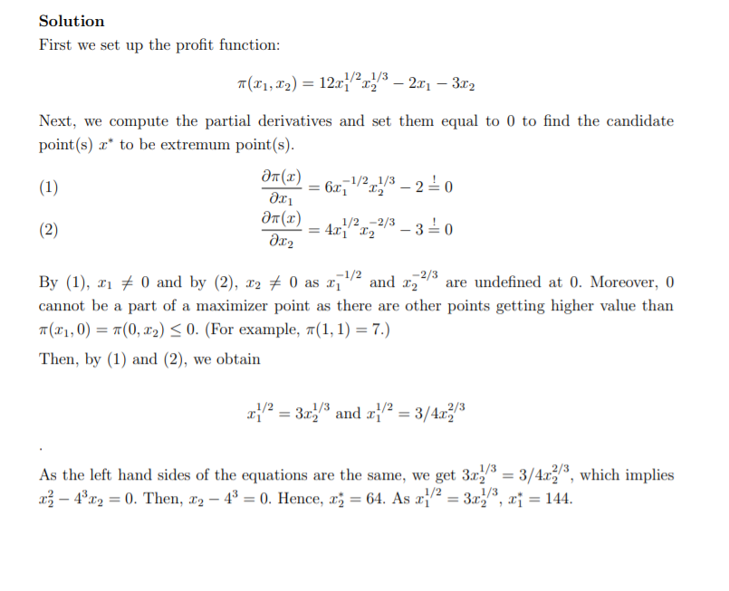 Solved Problem 1 Consider a profit maximization problem of a | Chegg.com