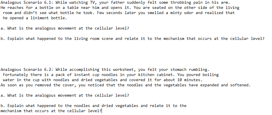 Analogous Scenario 6 1 While Watching Tv Your Chegg Com