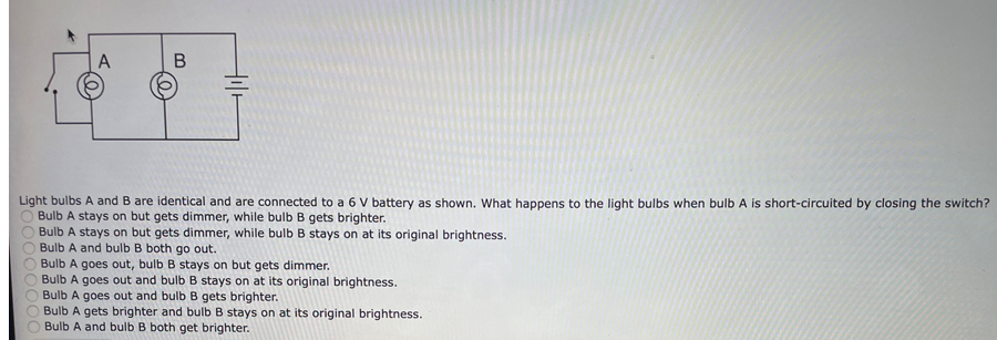 Solved A B Light Bulbs A And B Are Identical And Are | Chegg.com