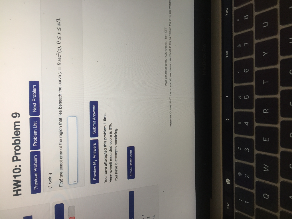 Solved HW10: Problem 9 Previous Problem Problem List Next | Chegg.com