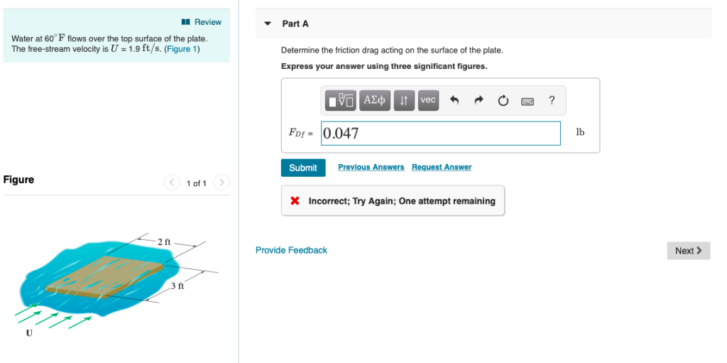 Solved Review Part A Water at 60° F flows over the top | Chegg.com