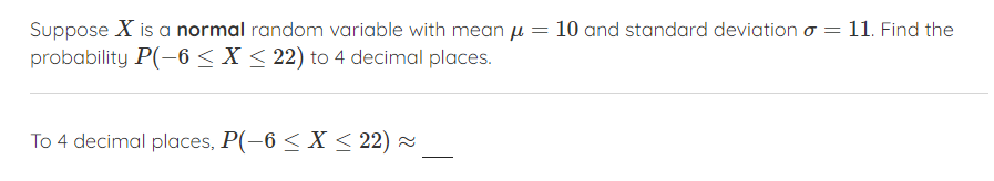 Solved Suppose X is a normal random variable with mean u = | Chegg.com