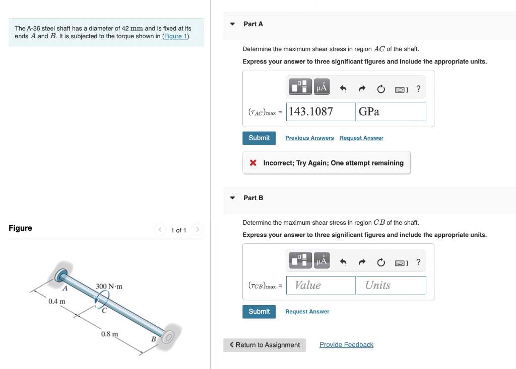 Solved The A-36 steel shaft has a diameter of 42 mm and is | Chegg.com