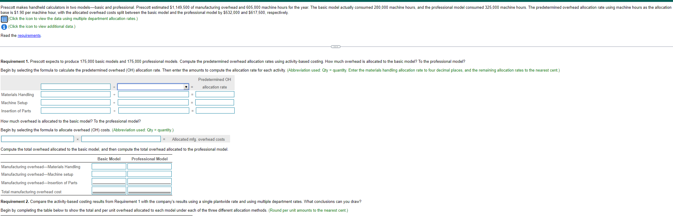 Solved Begin by completing the table below to show the total | Chegg.com