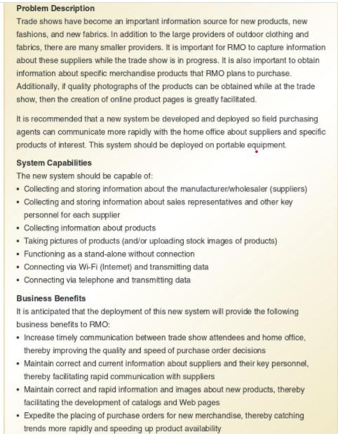 What Are The Three Parts Of A System Vision Document