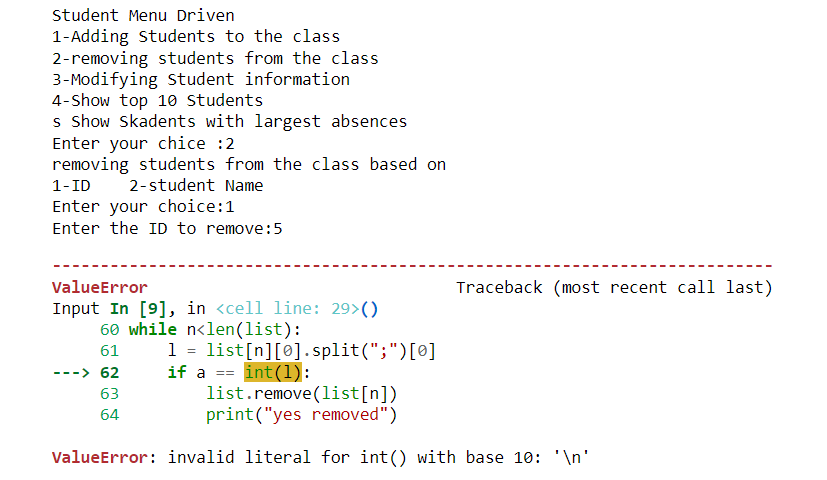 Solved Student Menu Driven 1-Adding students to the class | Chegg.com