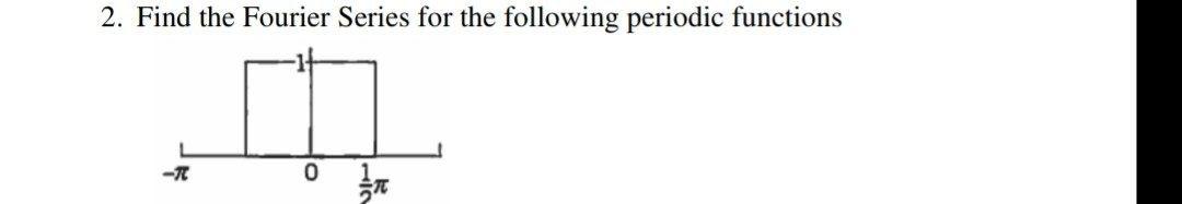 Solved 2. Find the Fourier Series for the following periodic | Chegg.com