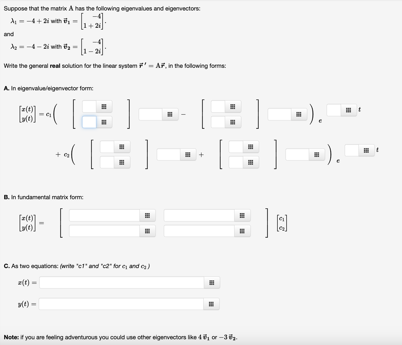 Suppose that the matrix A has the following | Chegg.com