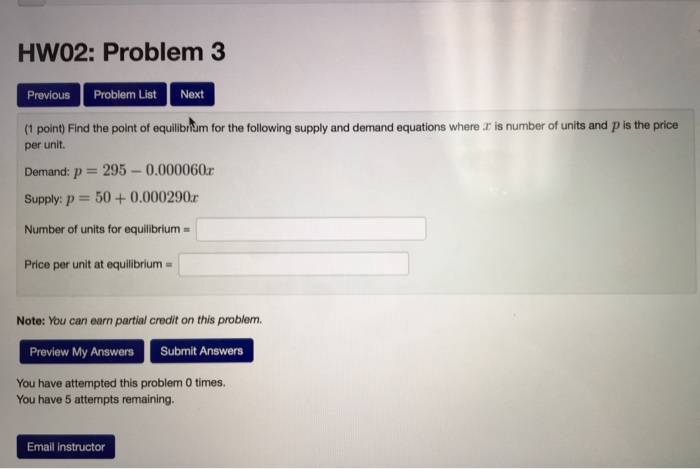 Solved HW02: Problem 1 Problem List Next Previous (1 point | Chegg.com