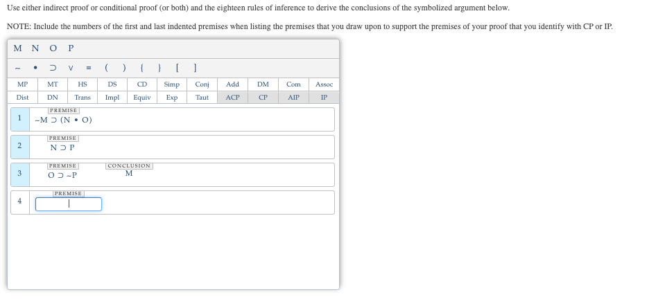 Use either indirect proof or conditional proof (or | Chegg.com