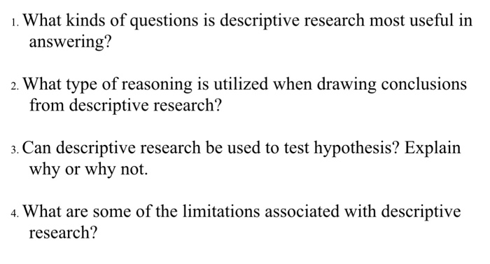 descriptive research questions sample