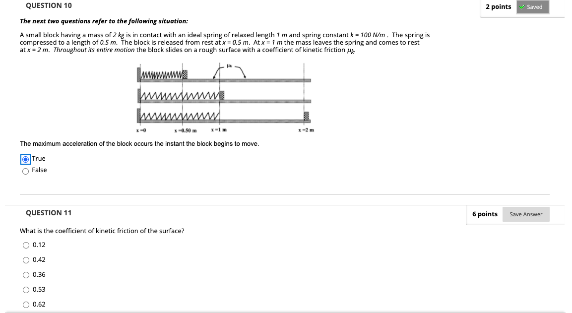 Solved QUESTION 10 2 points Saved The next two questions | Chegg.com