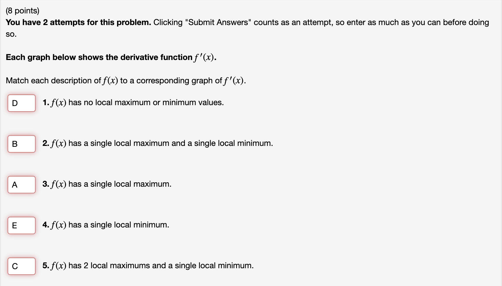Solved (8 points) You have 2 attempts for this problem. | Chegg.com
