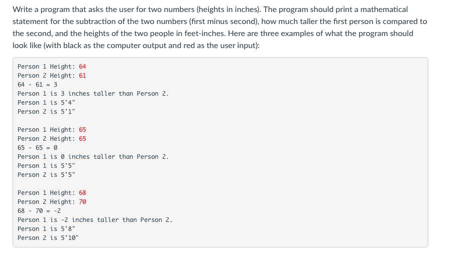 Solved Write a program that asks the user for two numbers | Chegg.com