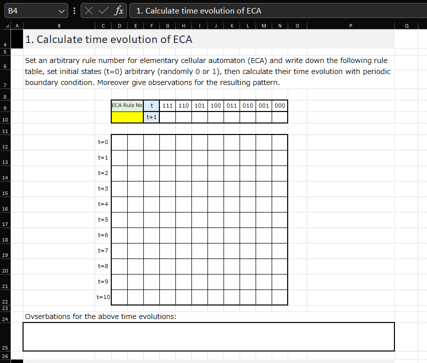 Solved 1. Calculate time evolution of ECA Set an arbitrary