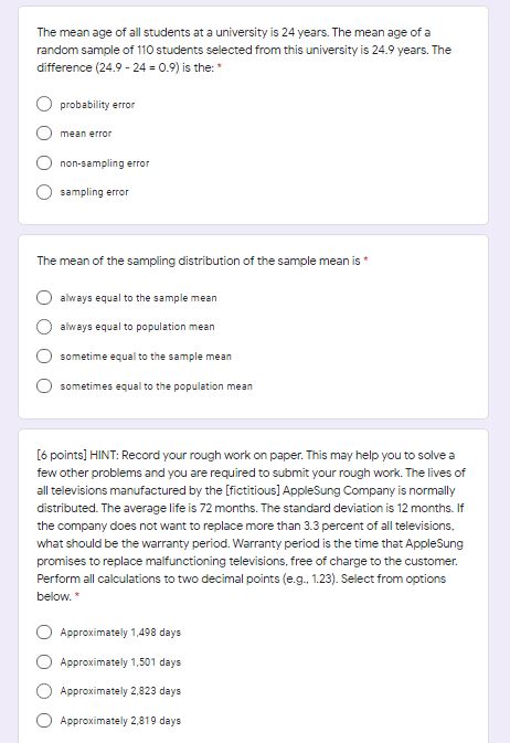 Solved The mean age of all students at a university is 24 | Chegg.com