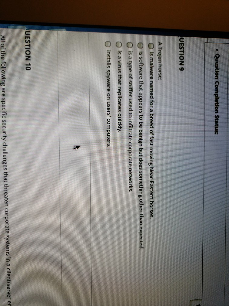 Solved y Question Completion Status: 10 points UESTION 1 | Chegg.com