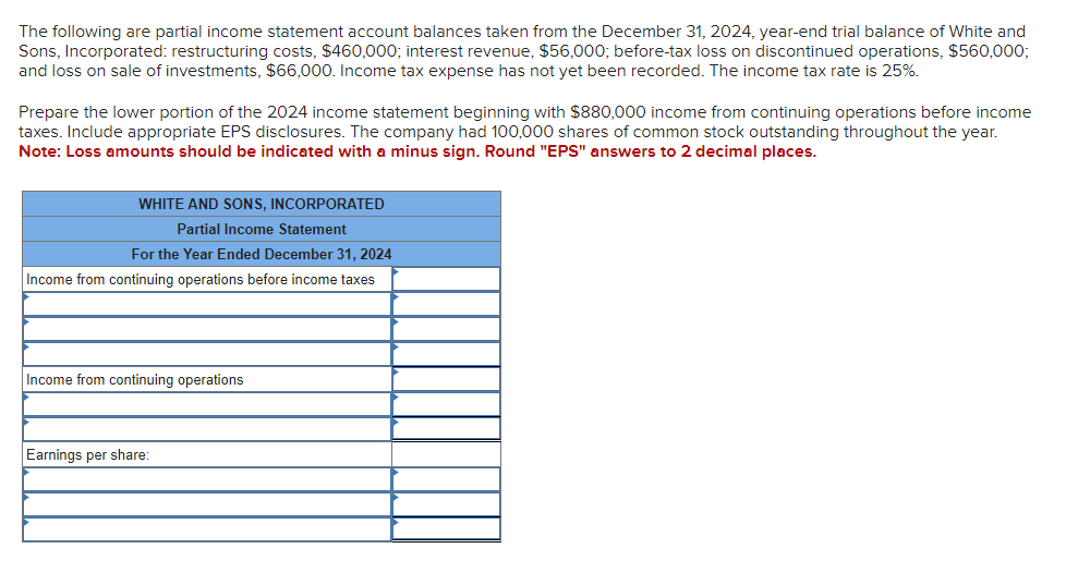 Solved The Following Are Partial Income Statement Account 5149