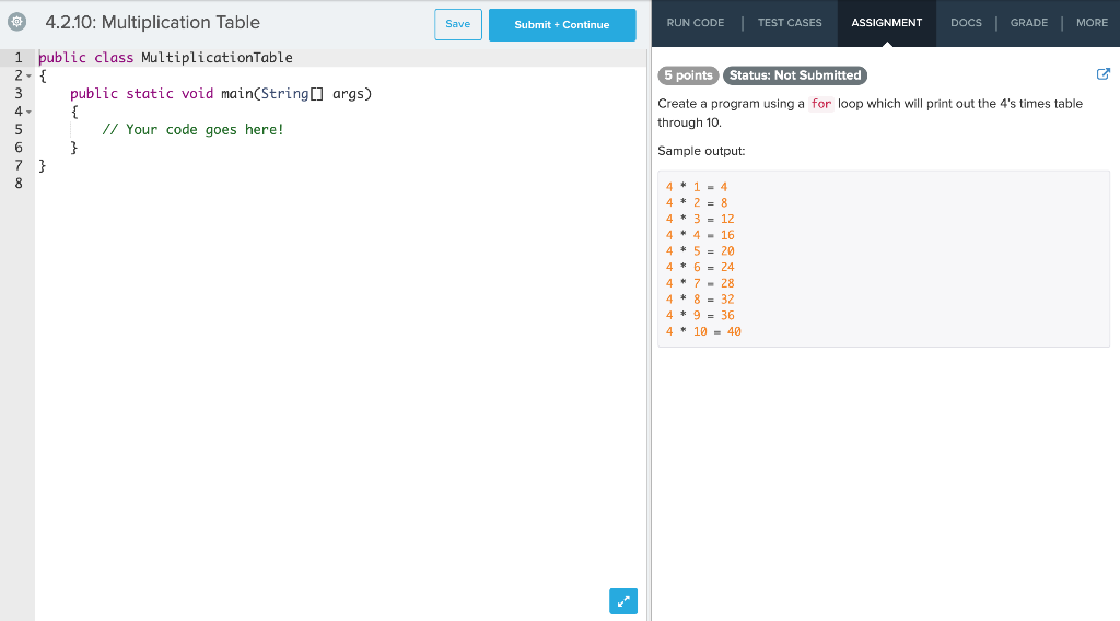 Solved 4.2.6: Print the Odds Save Submit + Continue RUN CODE | Chegg.com