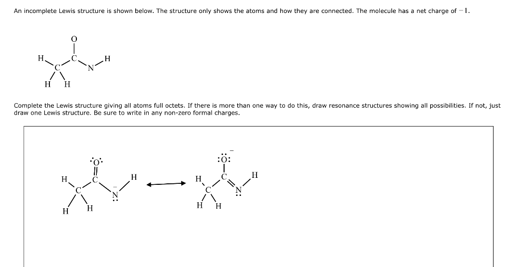 Solved An incomplete Lewis structure is shown below. The | Chegg.com