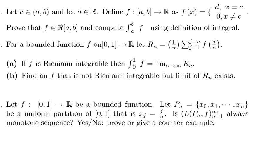 Solved Let C E A B And Let D E R Define F A B Chegg Com