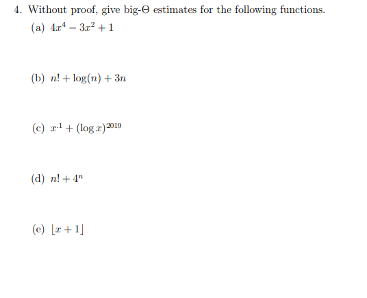 Solved Discrete Math Homework Question: 4. Without Proof, | Chegg.com