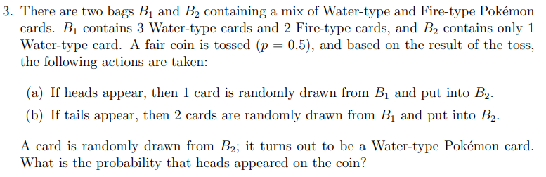 Solved 3. There Are Two Bags B1 And B2 Containing A Mix Of 