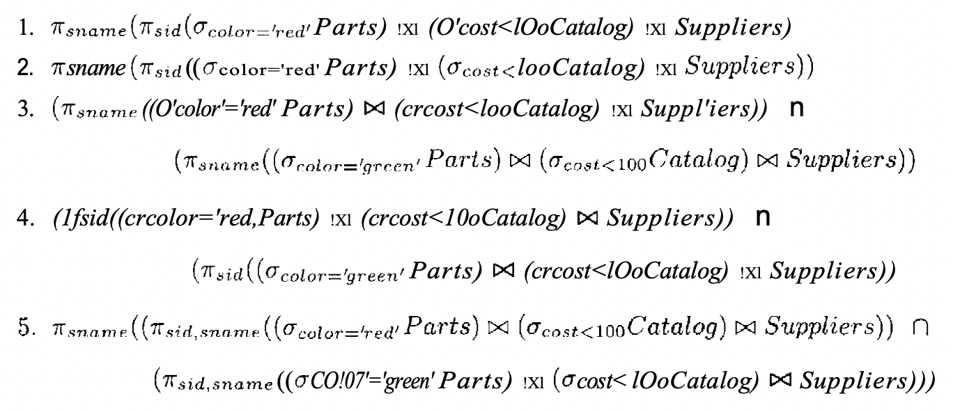 Solved Consider the following schema Suppliers(sid