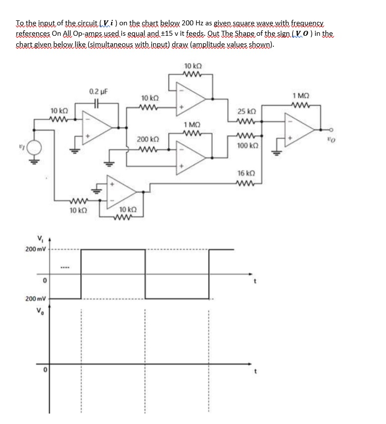 Solved To the input of the circuit (ki) on the shart below | Chegg.com