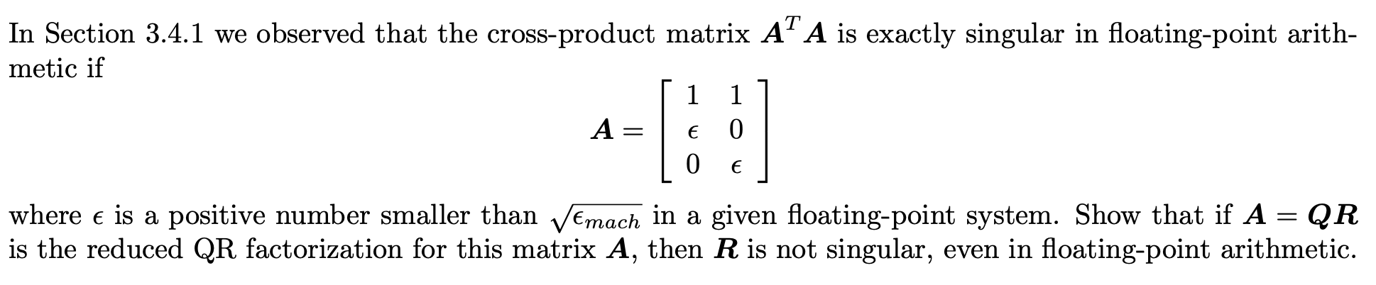 Solved In Section 3.4.1 we observed that the cross-product | Chegg.com
