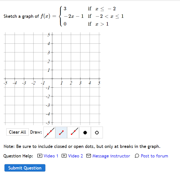 Solved Sketch a graph of f(x) 3 if x