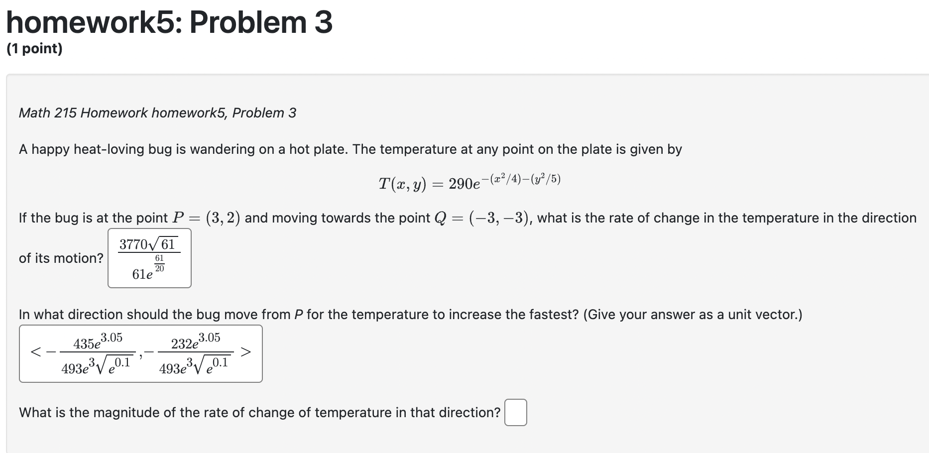 Solved homework5: Problem 3 (1 point) Math 215 Homework | Chegg.com