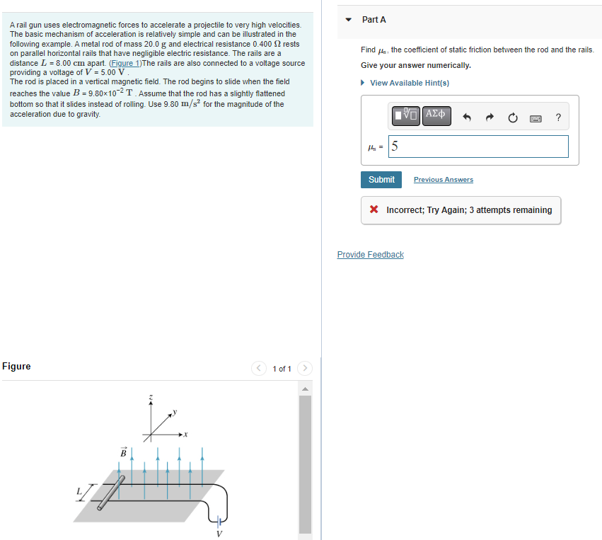 Solved A rail gun uses forces to accelerate