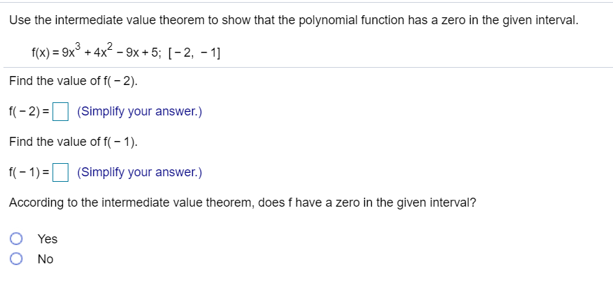 Solved Use The Intermediate Value Theorem To Show That The 3467