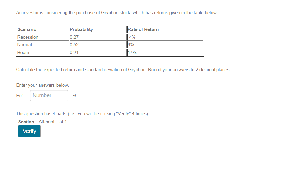 Solved Consider The Following Two Stocks. What Is The | Chegg.com