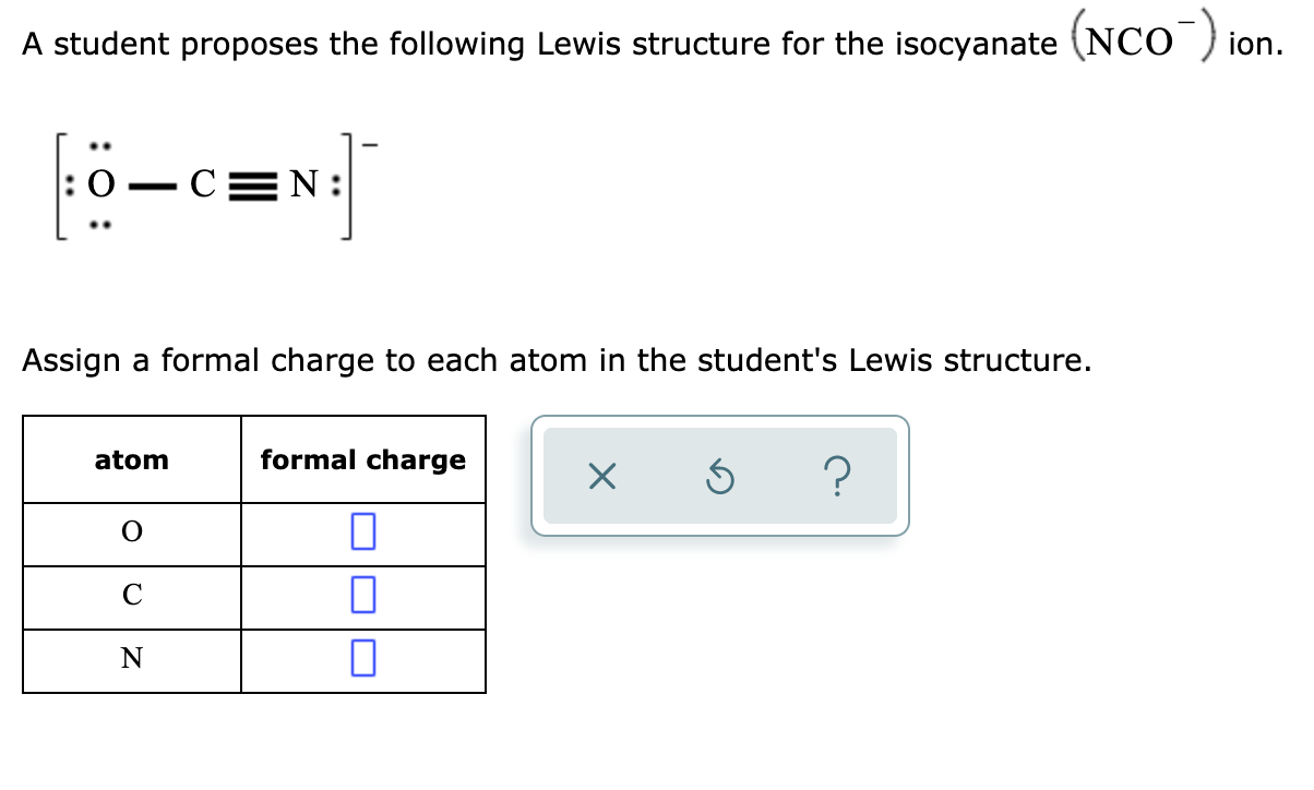 Solved A Student Proposes The Following Lewis Structure F Chegg Com